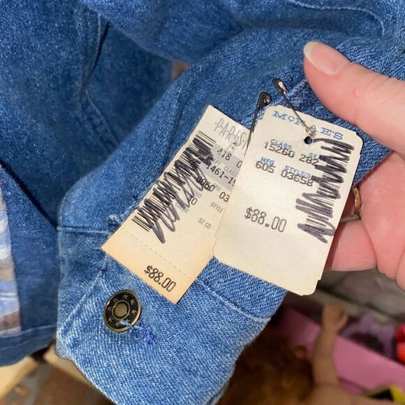 Cambridge Dry Goods vintage Aztec print jean jacket NWT small - Picture 8 of 11